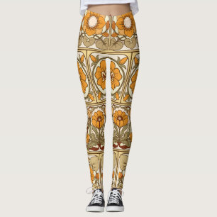 Keramische Tegel: Art Nouveau stijl. Leggings