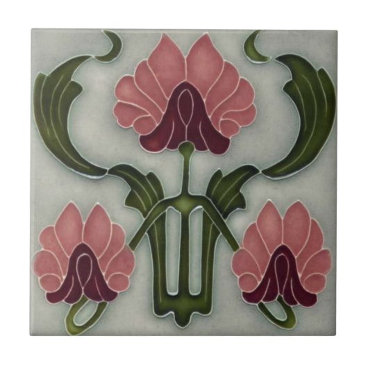 Keramische tegel - Art Nouveau  Tile Tegeltje (Voorkant)