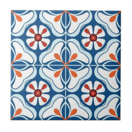Keramische Tegel - Azulejo Sinaasappel Blauw Wit Tegeltje