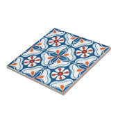 Keramische Tegel - Azulejo Sinaasappel Blauw Wit Tegeltje (Zijkant)