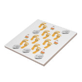 Keramische Tegel Badkamer Happy Feet Zeep Tegeltje (Zijkant)