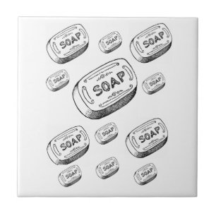 Keramische Tegel Badkamer Zeep  Tegeltje