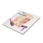 Keramische Tegel Beauty Salon Tegeltje (Zijkant)