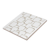 Keramische Tegel Beige Abstracte Pleinen Tegeltje (Zijkant)