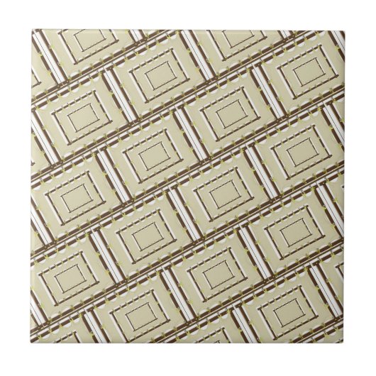 Keramische Tegel Beige Bruin Tegeltje (Voorkant)