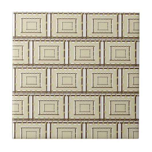 Keramische Tegel Beige Bruin Tegeltje (Voorkant)