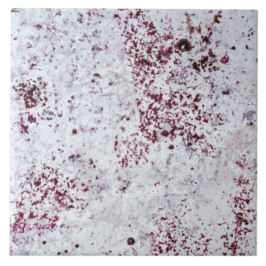 Keramische Tegel - beschadigde verf beïnvloedt rod Tegeltje (Voorkant)