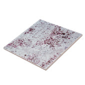 Keramische Tegel - beschadigde verf beïnvloedt rod Tegeltje (Zijkant)