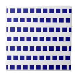 Keramische tegel blauw en wit geruit tegeltje