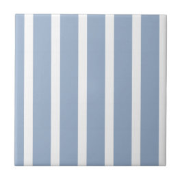 Keramische tegel blauw gestreept tegeltje