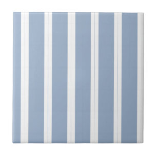Keramische tegel blauw gestreept tegeltje