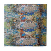 Keramische Tegel Blauw Tegeltje (Voorkant)