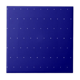 Keramische tegel blauw & wit gestippeld tegeltje