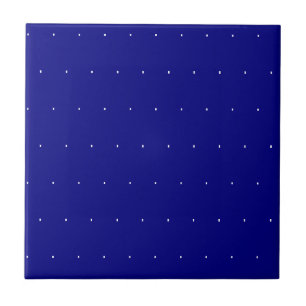 Keramische tegel blauw & wit gestippeld tegeltje