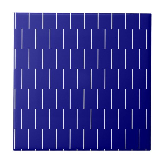 Keramische tegel blauw & wit gestippeld tegeltje (Voorkant)