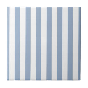 Keramische tegel blauw-wit gestreept tegeltje