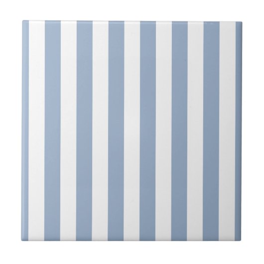 Keramische tegel blauw-wit gestreept tegeltje (Voorkant)