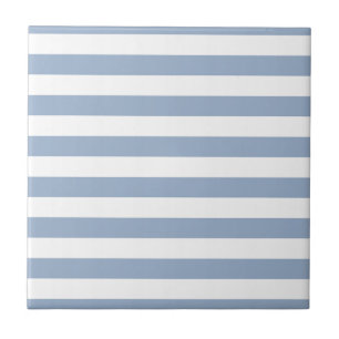 Keramische tegel blauw-wit gestreept tegeltje