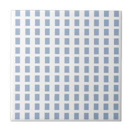 Keramische tegel blauw & witte streep vierkant tegeltje
