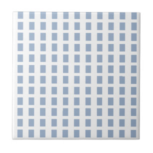 Keramische tegel blauw & witte streep vierkant tegeltje