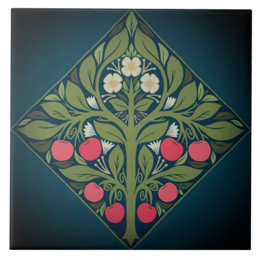 Keramische Tegel - Blossomboom Tegeltje (Voorkant)