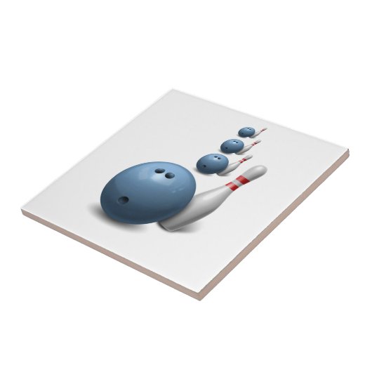 Keramische Tegel Bowling Bowl Tegeltje (Zijkant)