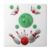 Keramische Tegel Bowling Bowl Tegeltje (Voorkant)