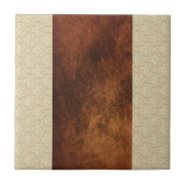 Keramische tegel bruin & beige tegeltje (Voorkant)