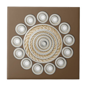 Keramische Tegel Bruin Rope Tegeltje