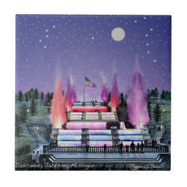 Keramische tegel - Cascades Jackson Michigan Tegeltje