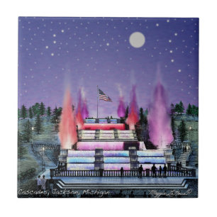 Keramische tegel - Cascades Jackson Michigan Tegeltje