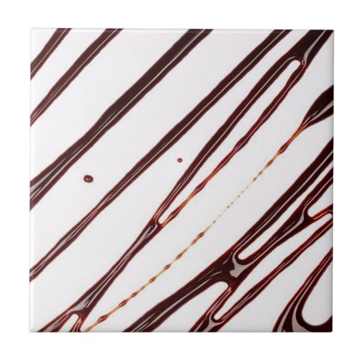 Keramische tegel chocolade fudge tegeltje (Voorkant)