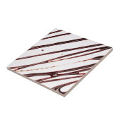 Keramische tegel chocolade fudge tegeltje (Zijkant)