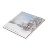 Keramische tegel - Clock Tower Jackson Michigan Tegeltje (Zijkant)