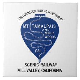 Keramische Tegel Crookedest Railroad Mt Tamalpais Tegeltje