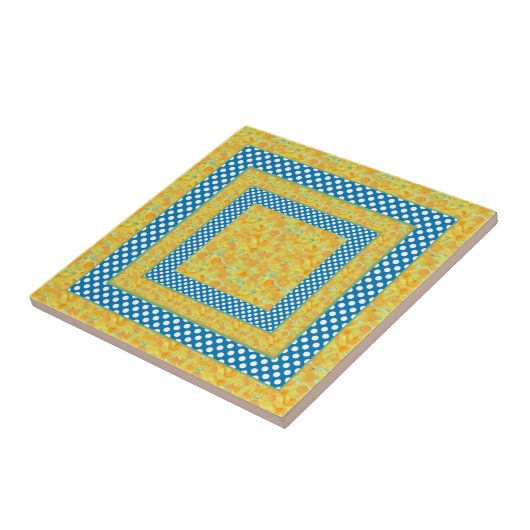 Keramische Tegel: Daffodils in landelijke stijl, P Tegeltje (Zijkant)