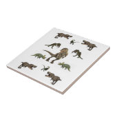 Keramische Tegel Dinosaurus Tegeltje (Zijkant)
