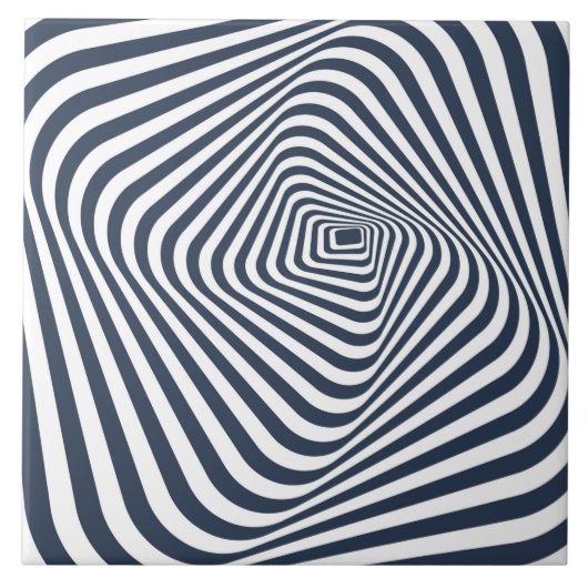 Keramische Tegel - door de Moderne Abstracte Tunne Tegeltje (Voorkant)