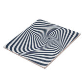 Keramische Tegel - door de Moderne Abstracte Tunne Tegeltje (Zijkant)