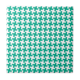 Keramische tegel, Emerald Green Dogtooth Check Tegeltje