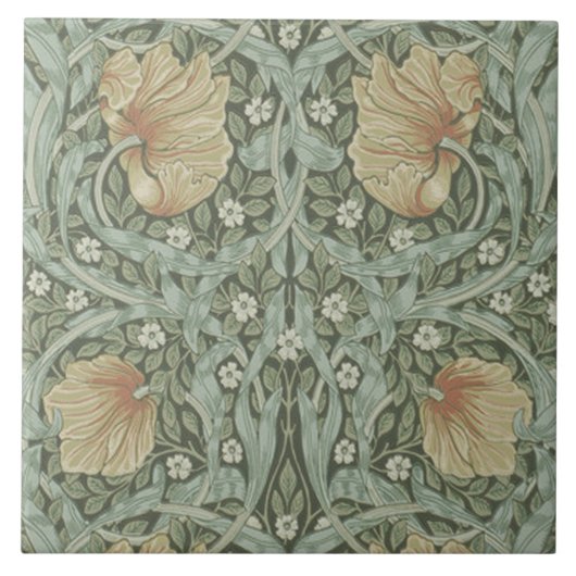 Keramische tegel fireplace William Morris design 0 Tegeltje (Voorkant)