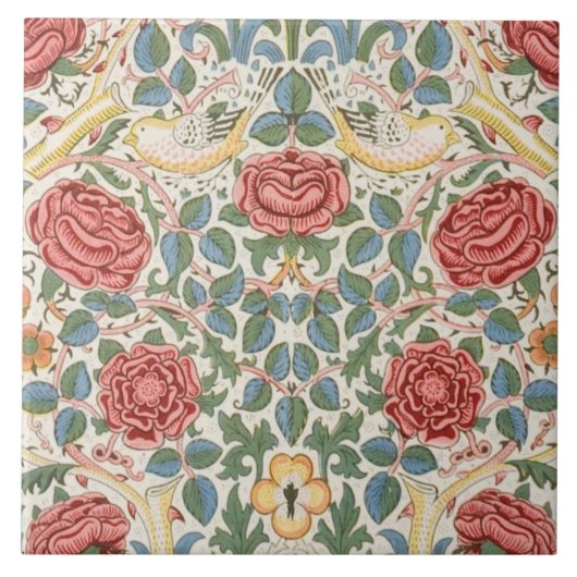 Keramische tegel fireplace William Morris design 0 Tegeltje (Voorkant)