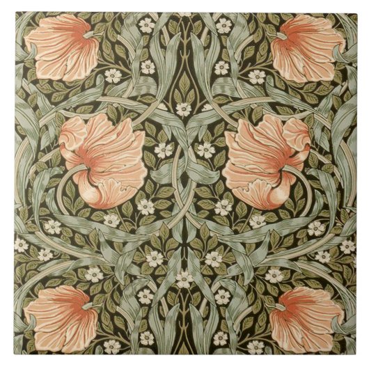 Keramische tegel fireplace William Morris design 0 Tegeltje (Voorkant)