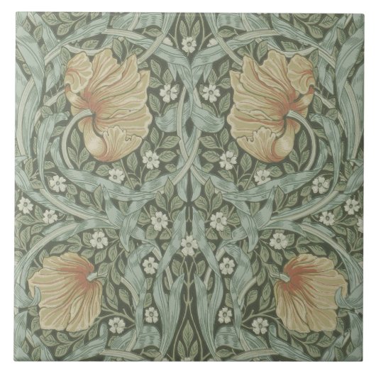 Keramische tegel fireplace William Morris design 0 Tegeltje (Voorkant)