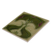 Keramische Tegel -  Floral Art Nieuw Tegeltje (Zijkant)