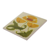 Keramische Tegel - Gele blokkoppen Art Nouveau Tegeltje (Zijkant)