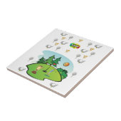 Keramische Tegel Golf Tegeltje (Zijkant)