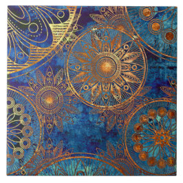 Keramische tegel - gouden wielen tegeltje