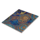 Keramische tegel - gouden wielen tegeltje (Zijkant)