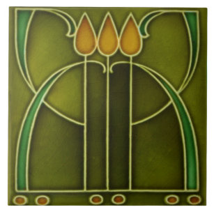 Keramische Tegel - Grens Drie Tulpen - Kunst Nieuw Tegeltje
